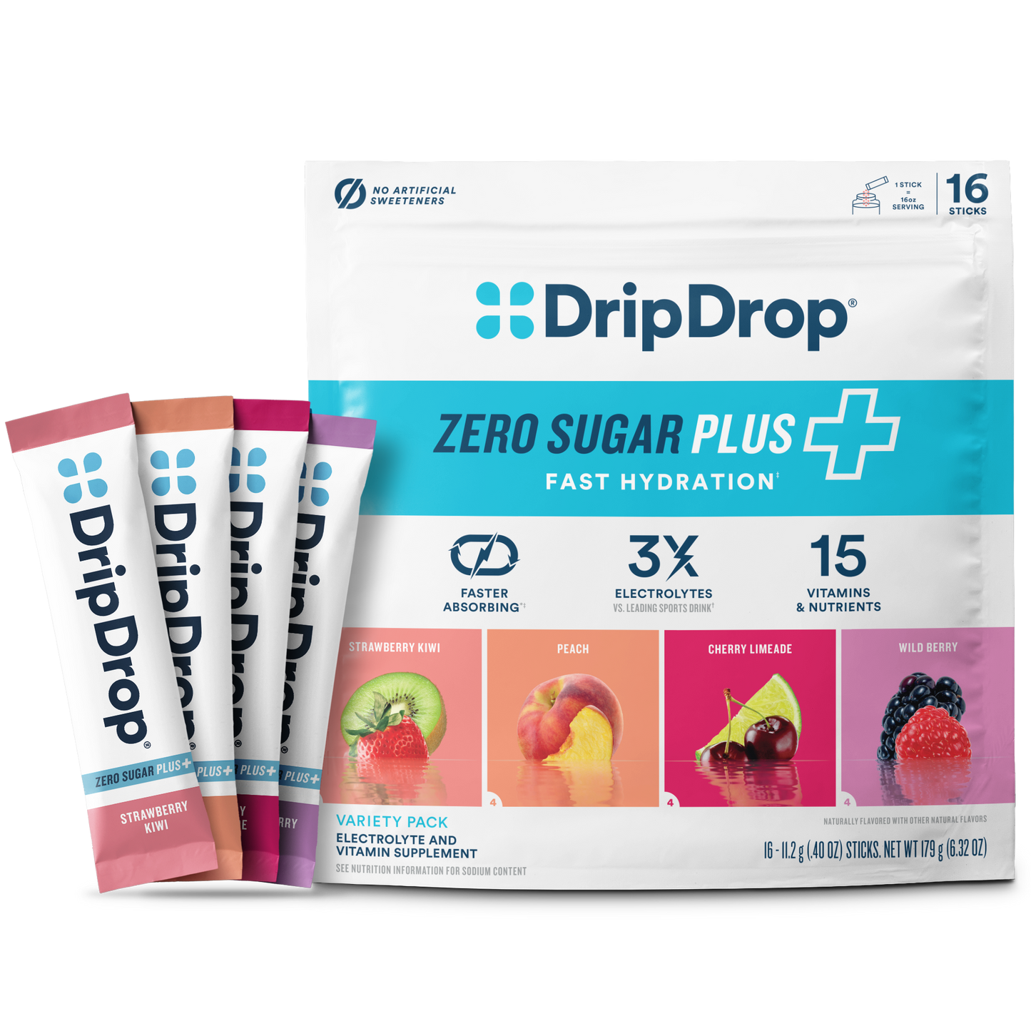 dripdrop-zero-sugar-plus-strawberry-kiwi-peach-cherry-limeade-wild-berry-16-oz-sticks-16-count-a2 Pouch_16ct_Front16ozSticks_VSPlus_Variety_B.png