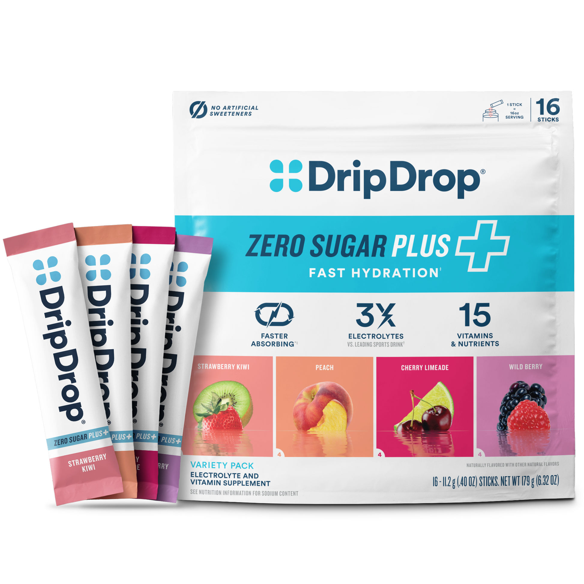 dripdrop-zero-sugar-plus-strawberry-kiwi-peach-cherry-limeade-wild-berry-16-oz-sticks-16-count-a2 Pouch_16ct_Front16ozSticks_VSPlus_Variety_B.png